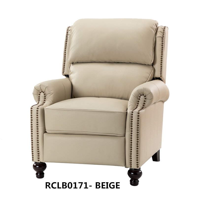 modern white brown leather designer recliner easy pushback gravity electric massage leisure tv chair