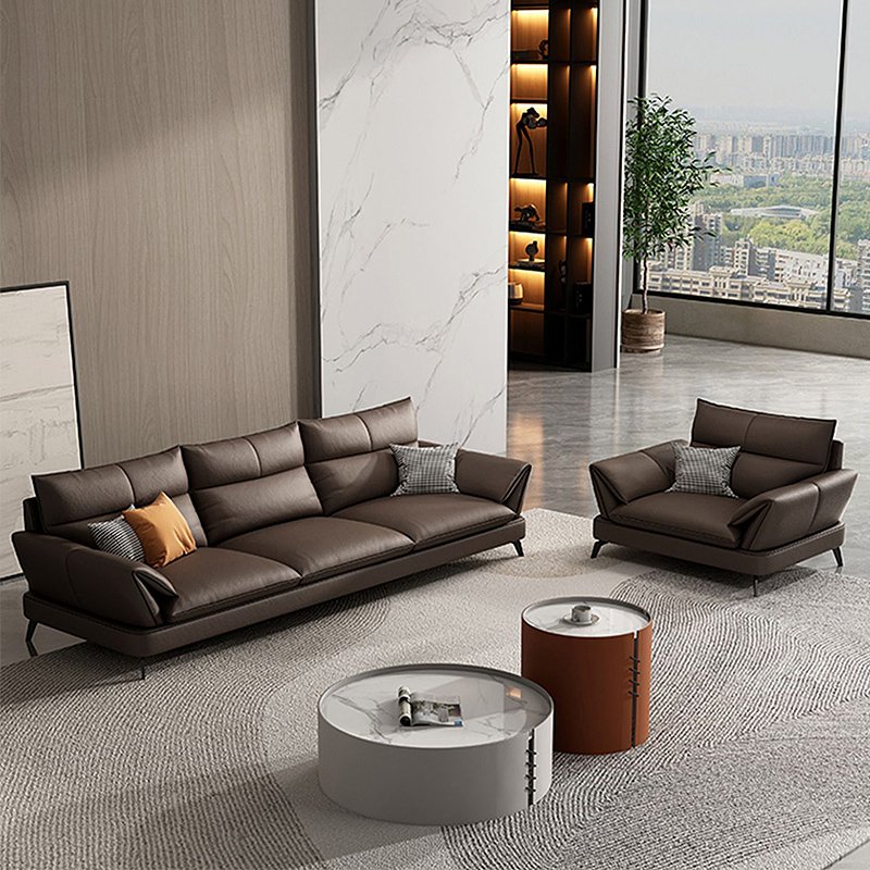 Luxury Modern Office Sofa Set with Exquisite Leather Noble Design for Lobby Reception for Living Room or Hotel Use