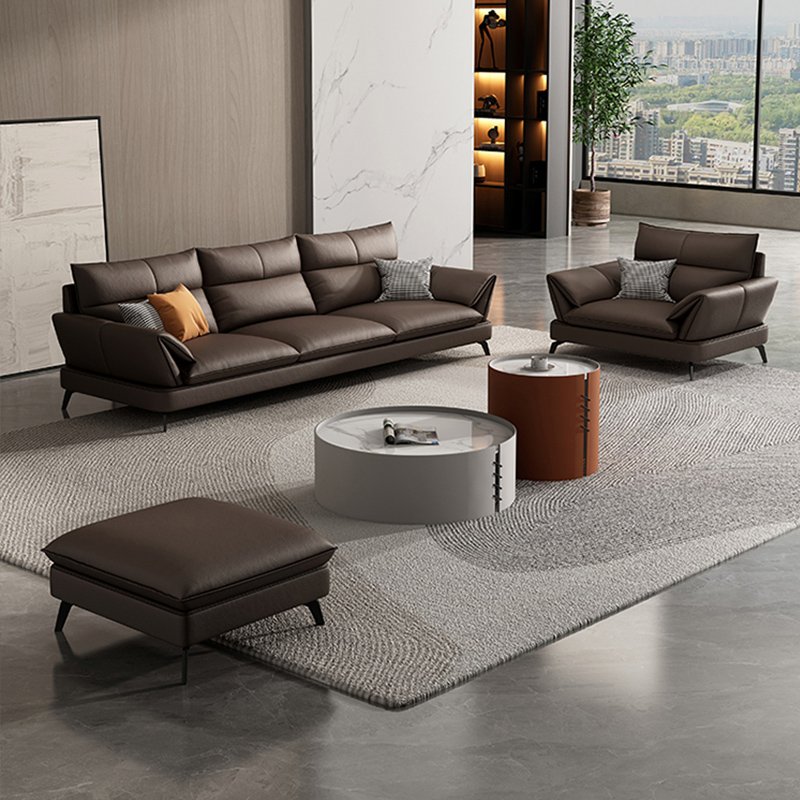 Luxury Modern Office Sofa Set with Exquisite Leather Noble Design for Lobby Reception for Living Room or Hotel Use