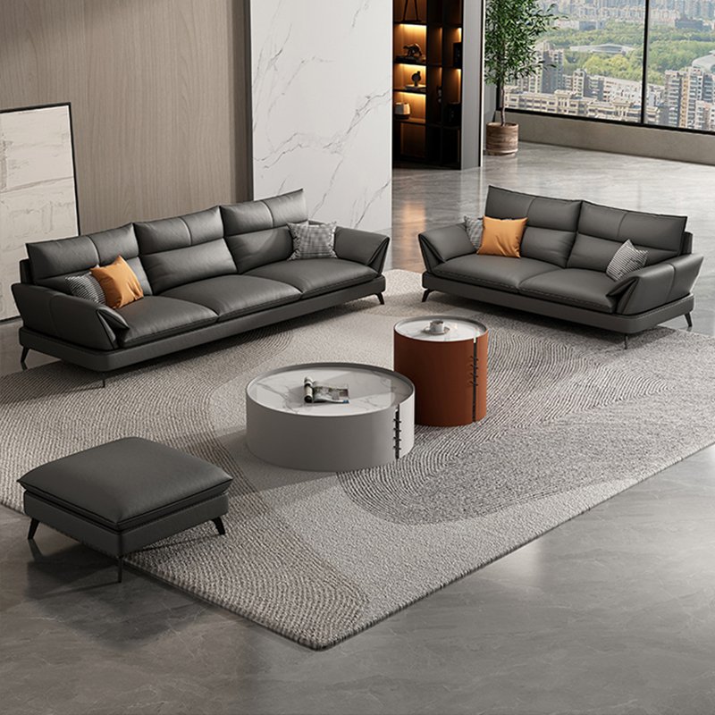 Luxury Modern Office Sofa Set with Exquisite Leather Noble Design for Lobby Reception for Living Room or Hotel Use