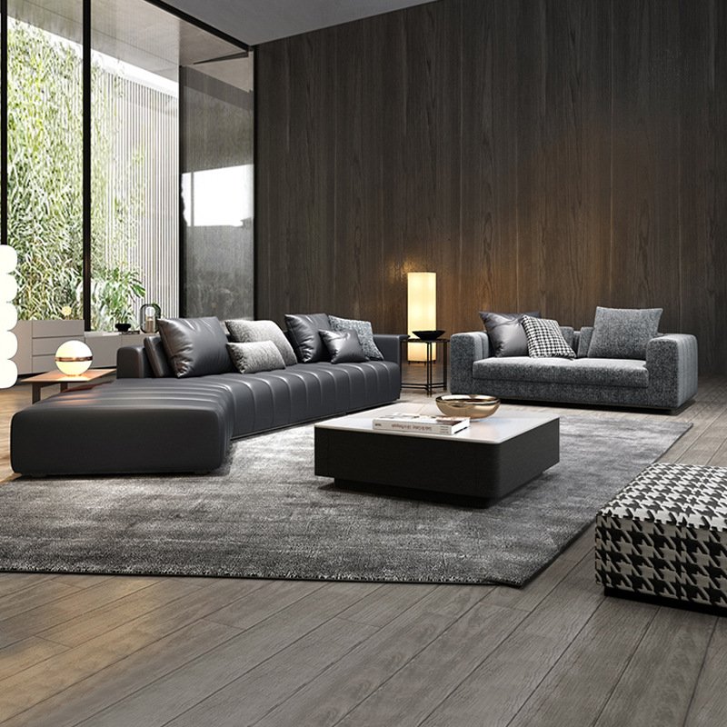 OKF Custom color home hotel indoor furniture modern frosted fabric modular italian sofa for living room