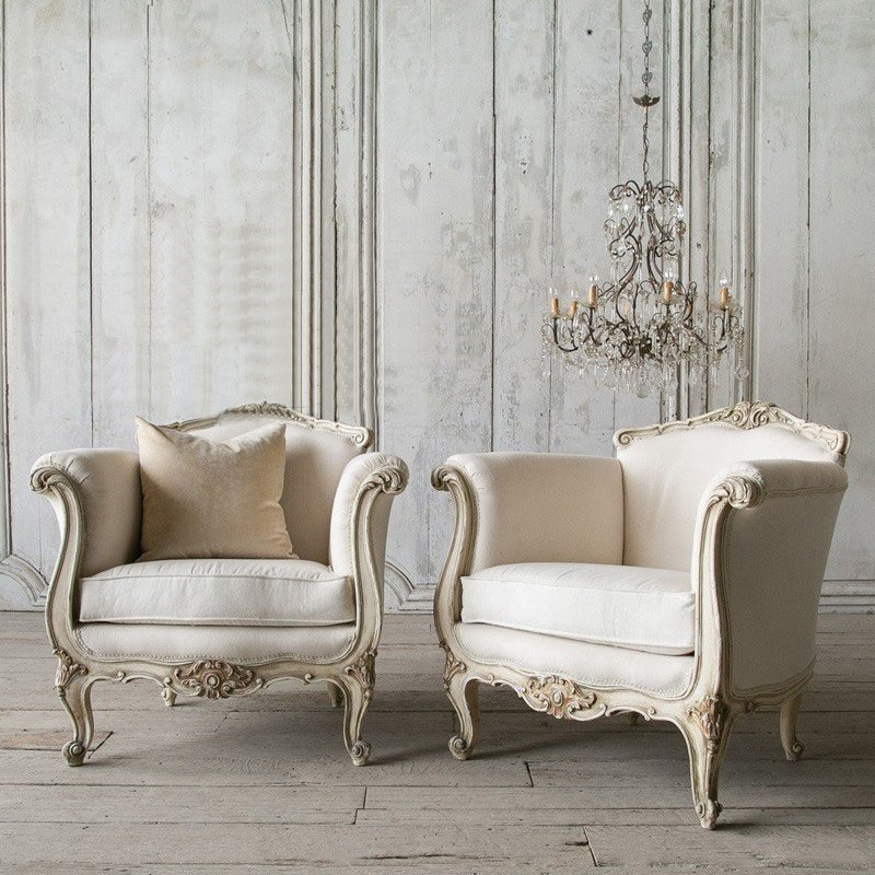 French style living room high-end fashion solid wood carved antique three-person sofa custom furniture