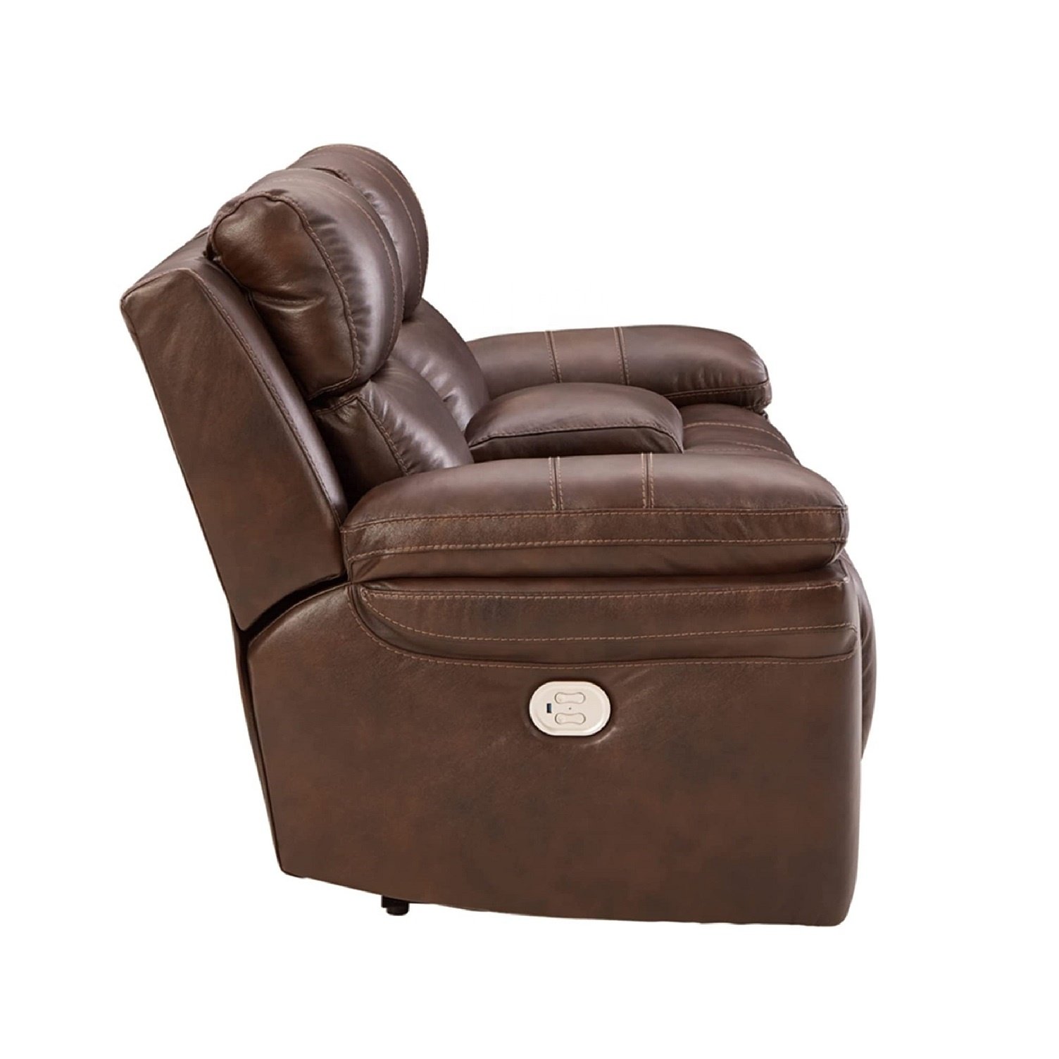JKY Furniture Sofa Reclinable Electric Synthetic Leather ZOY Furniture For Living Room With Middle Console And Cup Holders