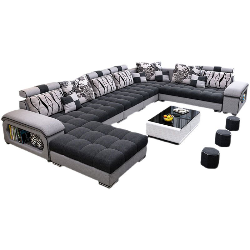 Gmart Turkish Living Room Furniture Dog S Shape Chaise Sofa Bunk Bed Replica Geometric Pattern Chenille Living Room Sofas