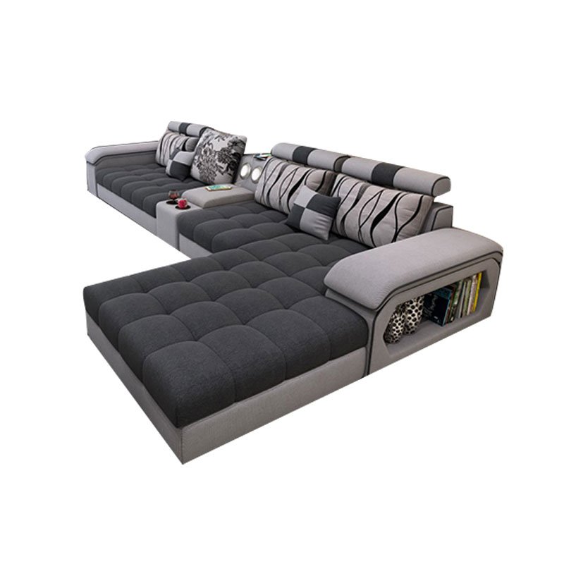 Gmart Turkish Living Room Furniture Dog S Shape Chaise Sofa Bunk Bed Replica Geometric Pattern Chenille Living Room Sofas