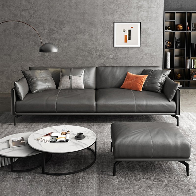 Modern Nordic Design European Style 2-Seater Leather Office Sofa Set for Schools Workshops Home Offices Commercial Reception