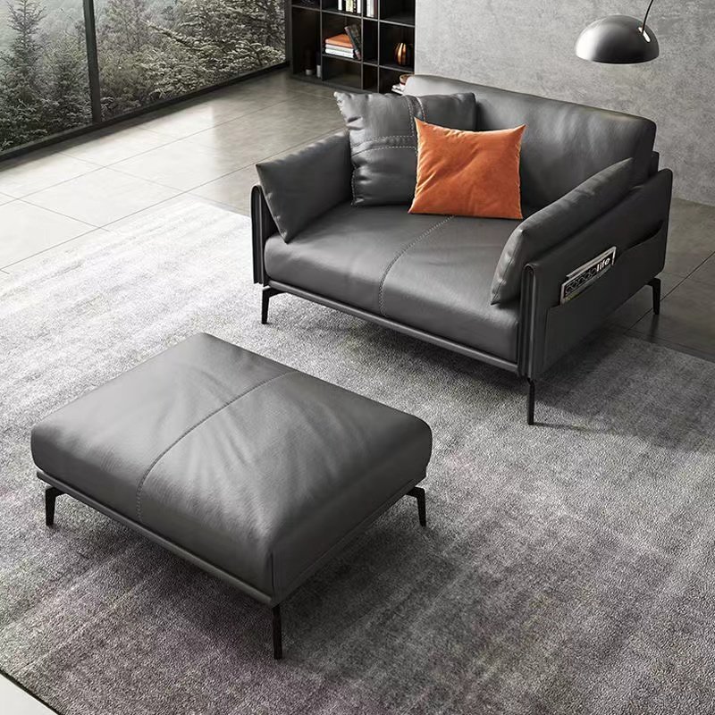 Modern Nordic Design European Style 2-Seater Leather Office Sofa Set for Schools Workshops Home Offices Commercial Reception