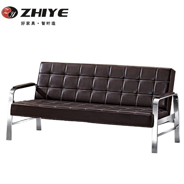 Zhiye Factory Commercial Furniture Office Waiting Area Reception Executive 3 Seater Office Sofa