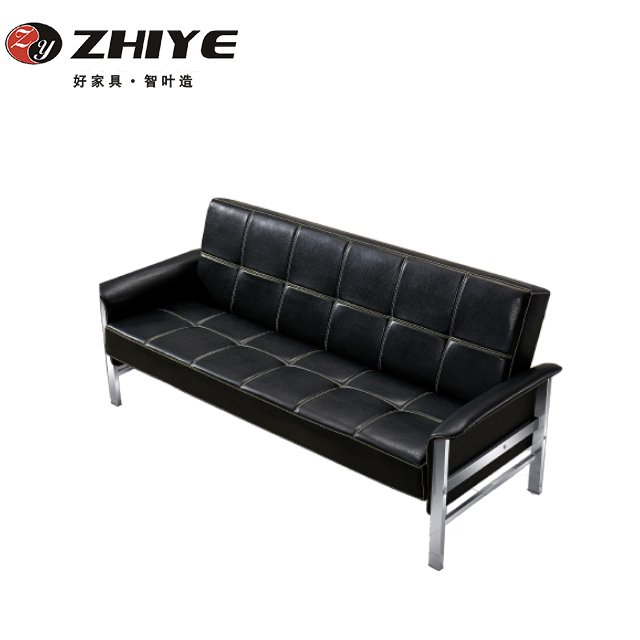 Zhiye Factory Commercial Furniture Office Waiting Area Reception Executive 3 Seater Office Sofa