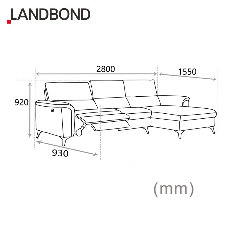 L Shaped Corner Sectional Couch Set Living Room Sofa Furniture Modern With Electric Recliner And Usb Charger