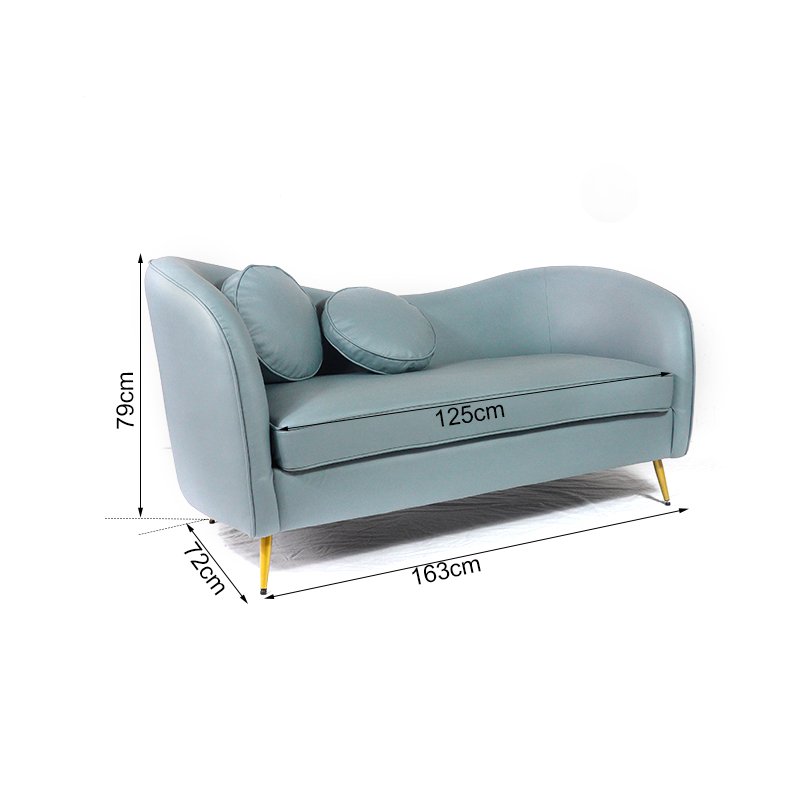 Living Room Furniture Home Office Nordic Modern Luxury Leather Elegant Lounge 2 Seater Sofa