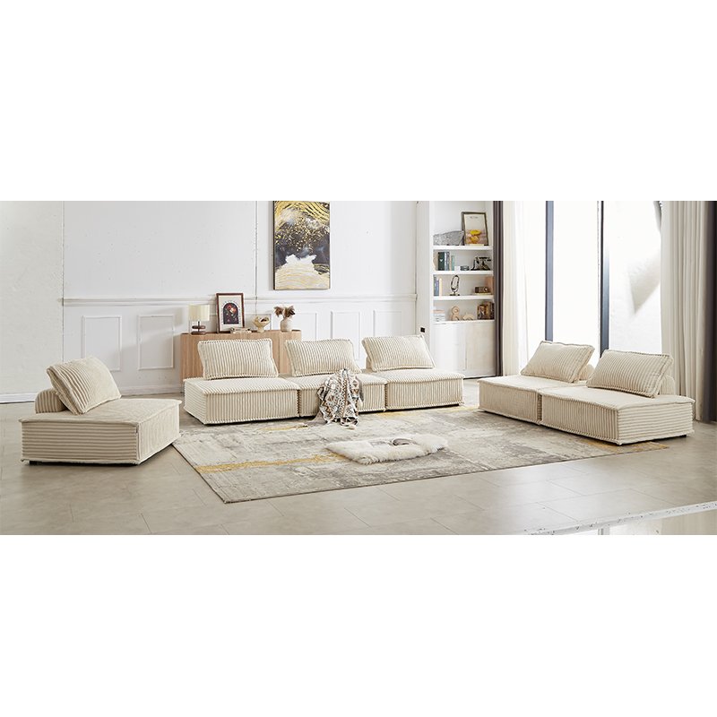 Factory directly good quality colorful sude fabric free combination corner chaise modular sofa chairs with high loadability