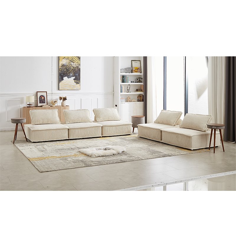Factory directly good quality colorful sude fabric free combination corner chaise modular sofa chairs with high loadability