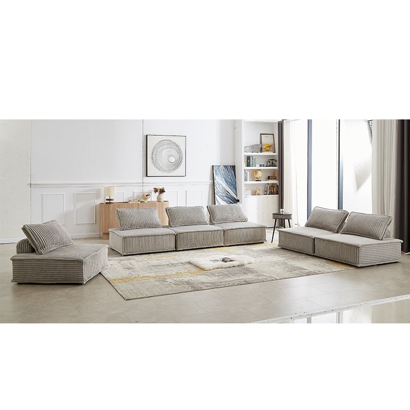 Factory directly good quality colorful sude fabric free combination corner chaise modular sofa chairs with high loadability