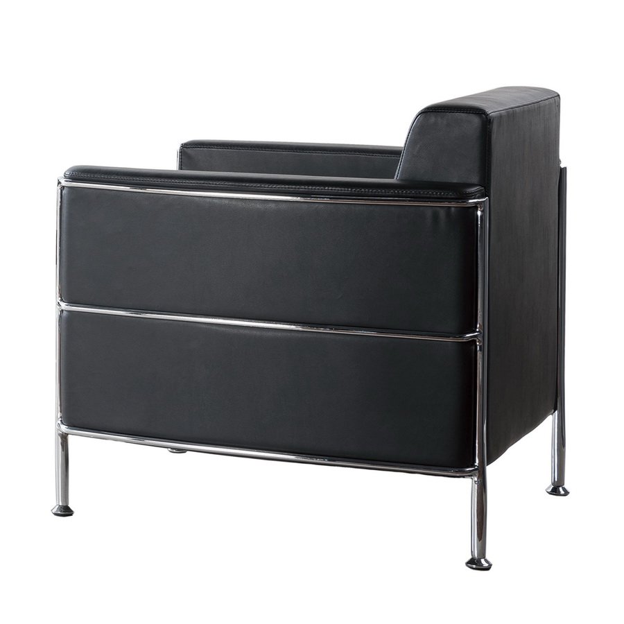 Exquisite Modern Slim Design Black PU Leather Office Visitor Reception Office Sofas Set Furniture For Office