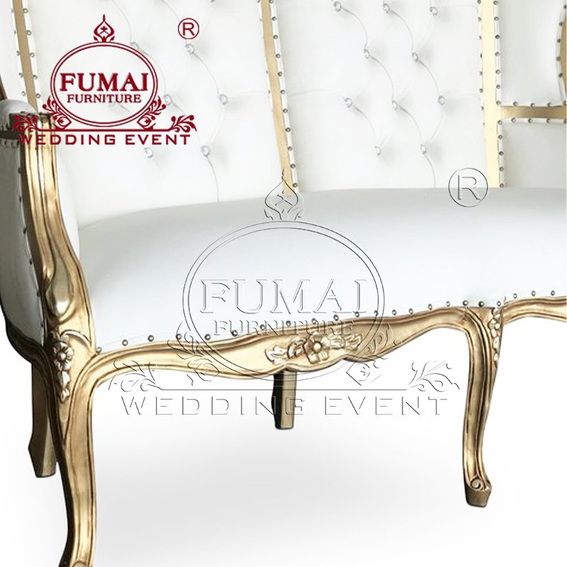 Wooden Frame Royal Wedding Living Room Arabic Style Royal Throne Sofa