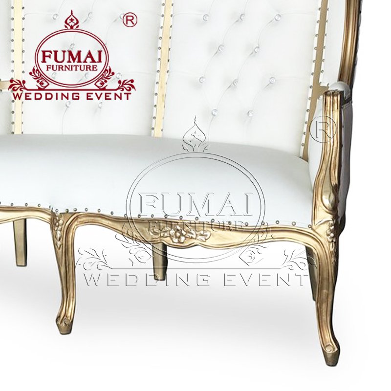 Wooden Frame Royal Wedding Living Room Arabic Style Royal Throne Sofa