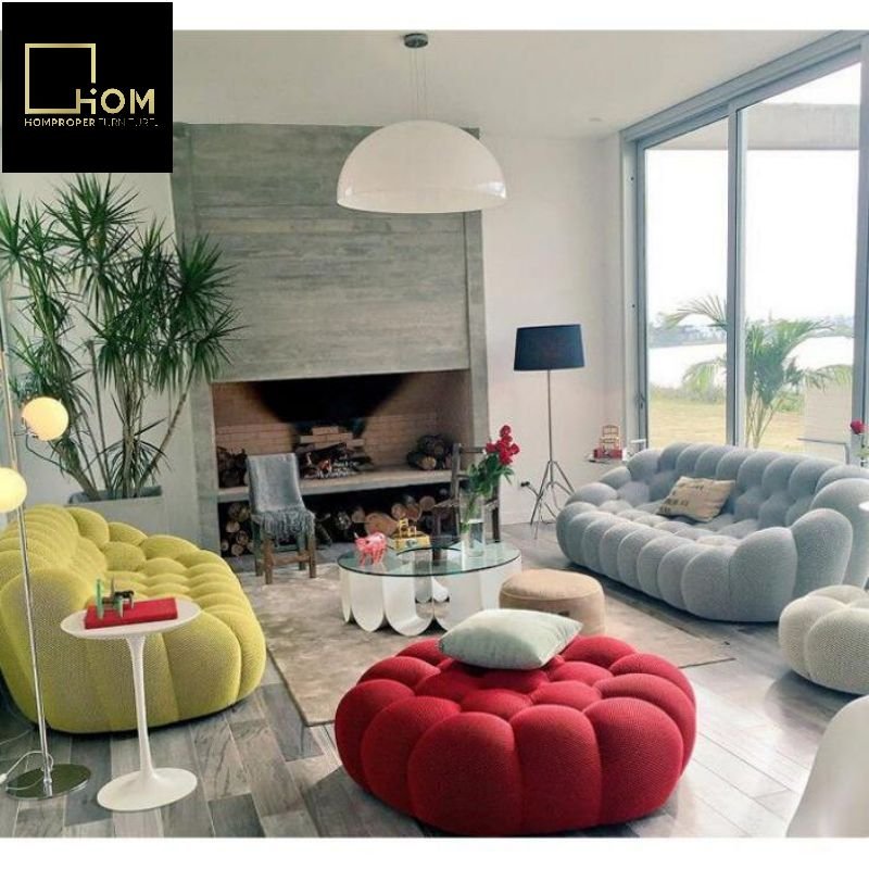 Stereotyped cotton soccer ball sofa Rochbauer bubble sofa modern designer models creative Netflix personalized arc shaped shaped
