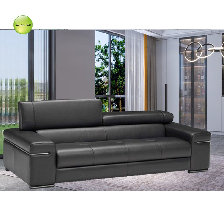 Latest Design Minimalist Style Set For Living Room Furniture Sofa Frame Leather Sofa 6 Seater Sofa Set N009