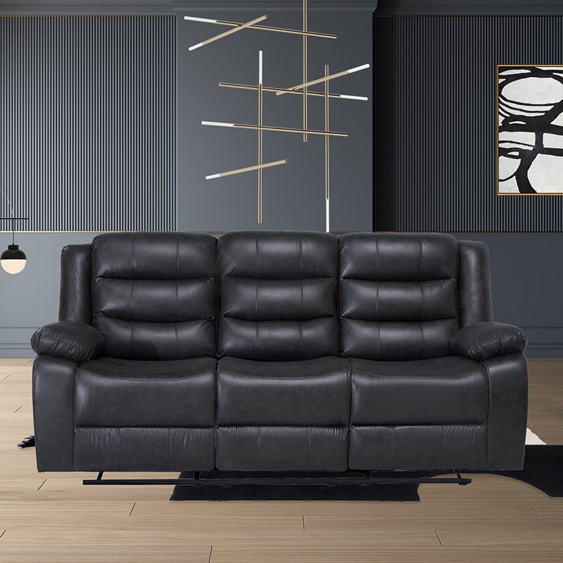 New Design Manual 3+2+1 Leather Recliner Sectional Sofa Set Living Room furniture