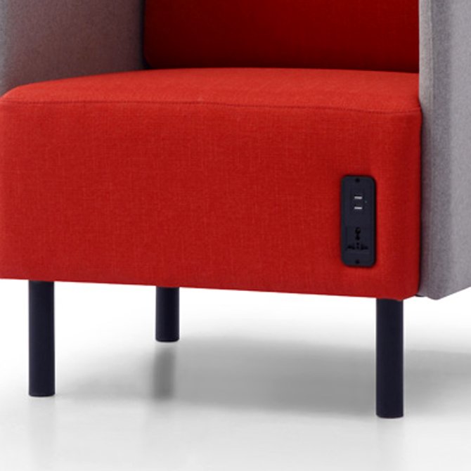 Customized Sofas Chairs Luxury Restaurant Furniture Booth Sofa With Power Charge