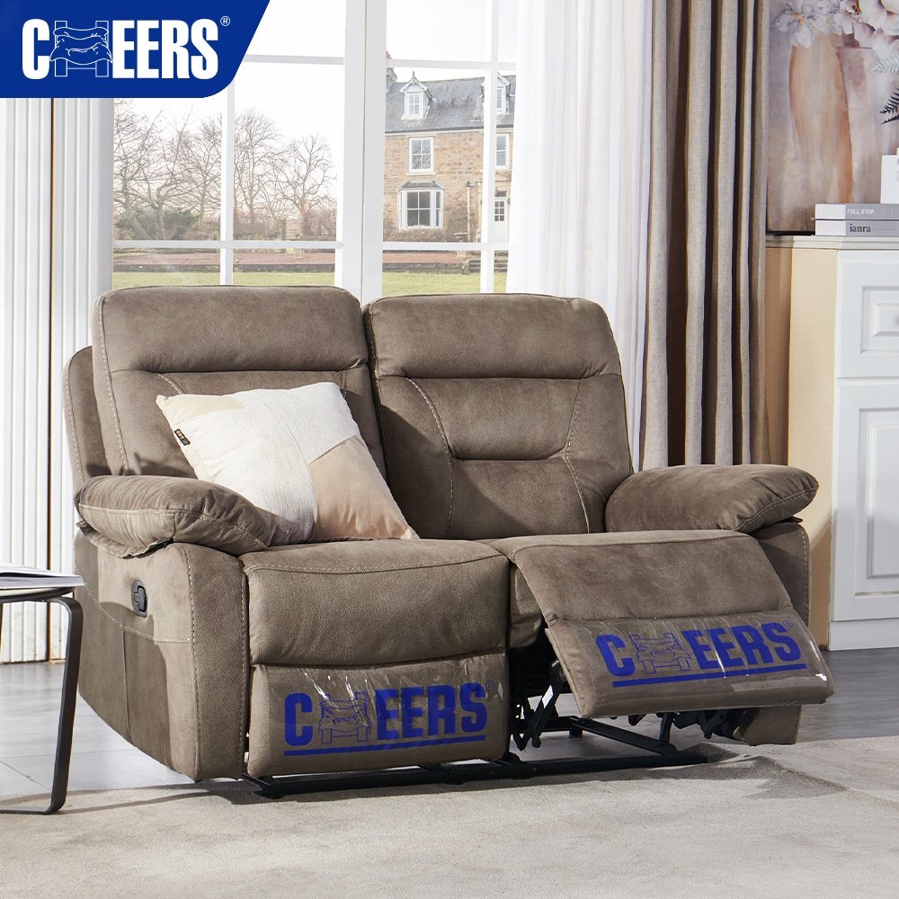 MANWAH CHEERS Hot Sale Modern High End Fabric 3 Seat Manual Adjustable Section Reclinable Sofa