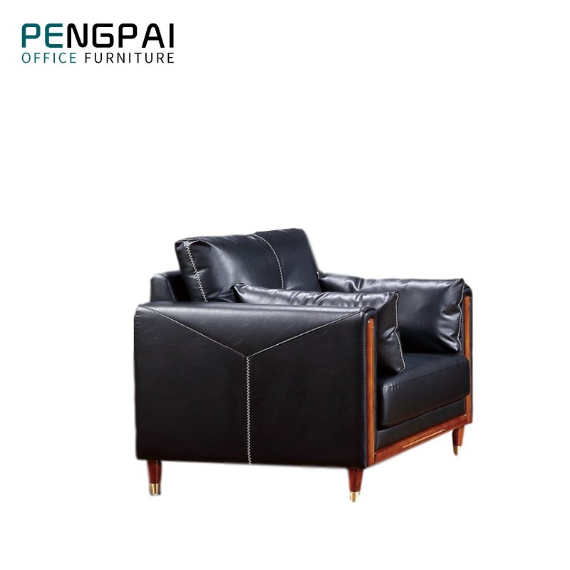 Pengpai Leather Sofas Settee 4 Seater office sofa Modern 1+1+2 furniture sofa setSectional Set office furniture