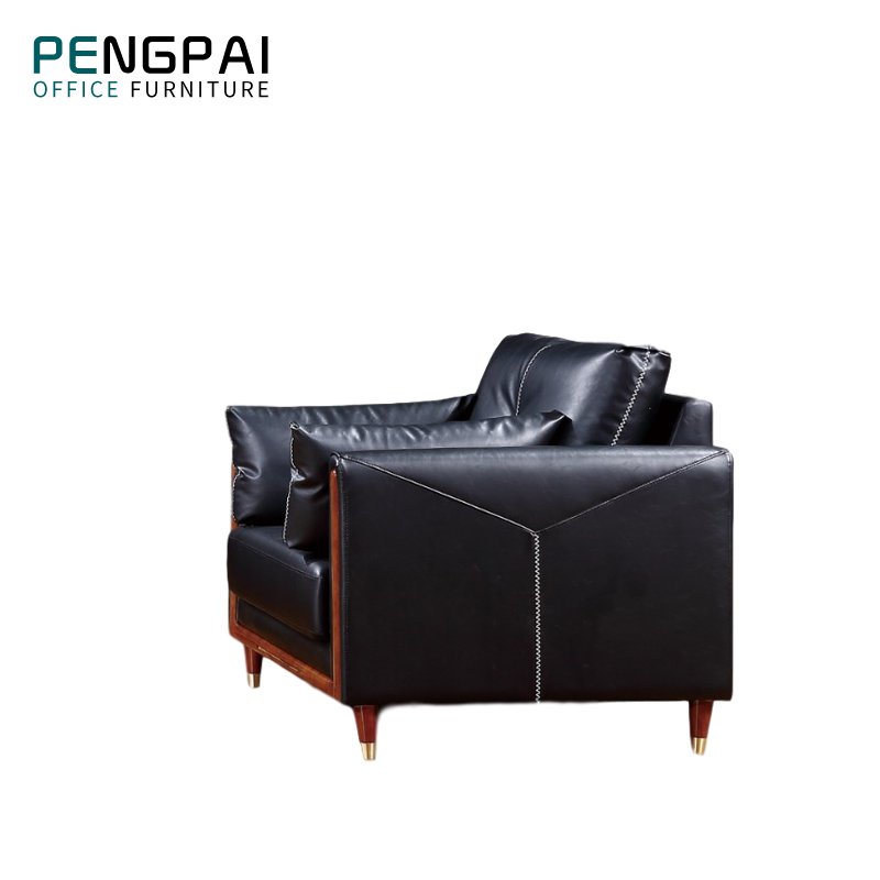 Pengpai Leather Sofas Settee 4 Seater office sofa Modern 1+1+2 furniture sofa setSectional Set office furniture