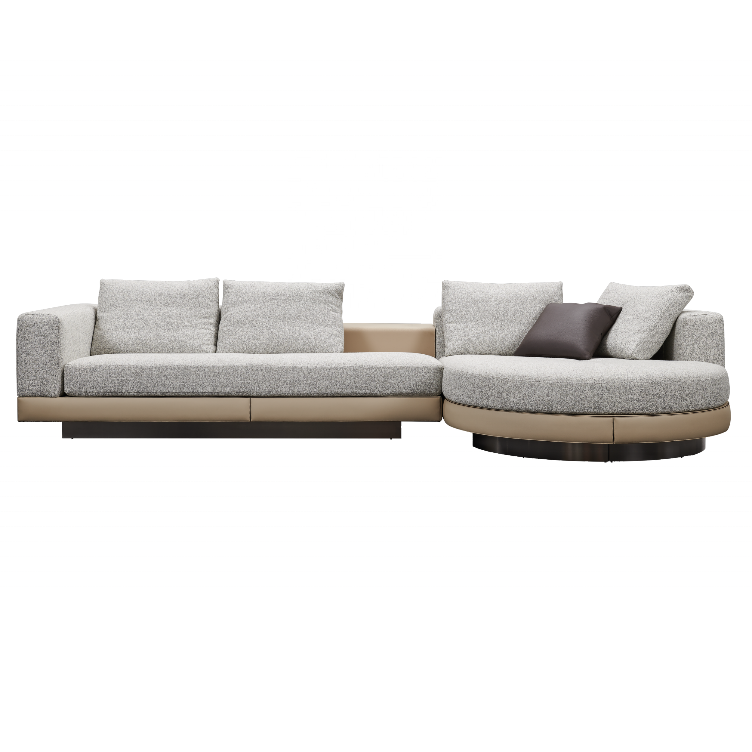 Office Sofa Solid Color Fabric Comfortable Sofa Living Room Gray Low-Key Atmosphere Model Combination Sofa