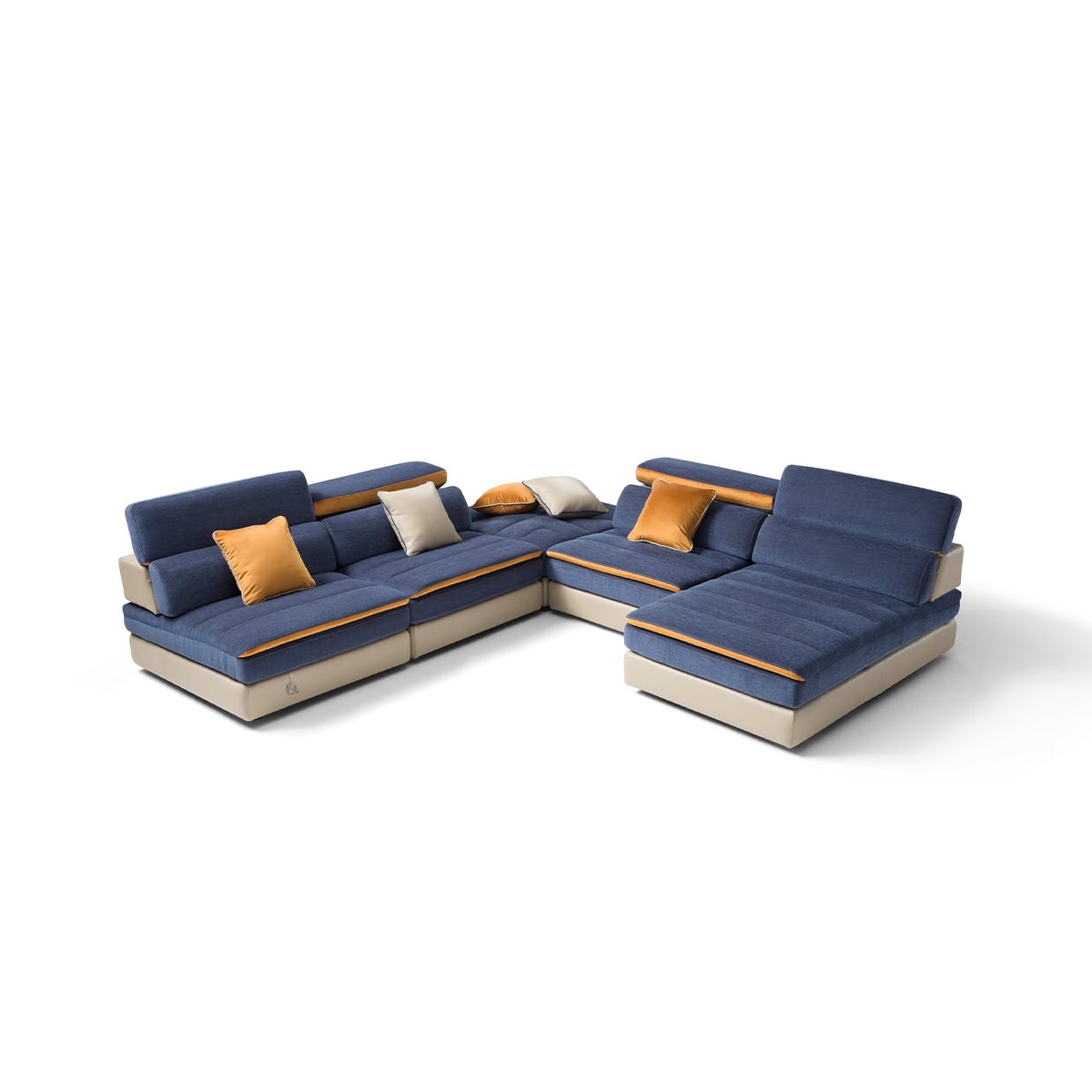Superior Quality Modular Sofa And Completely Removable Coating In Leather And Innovative Style Fabric