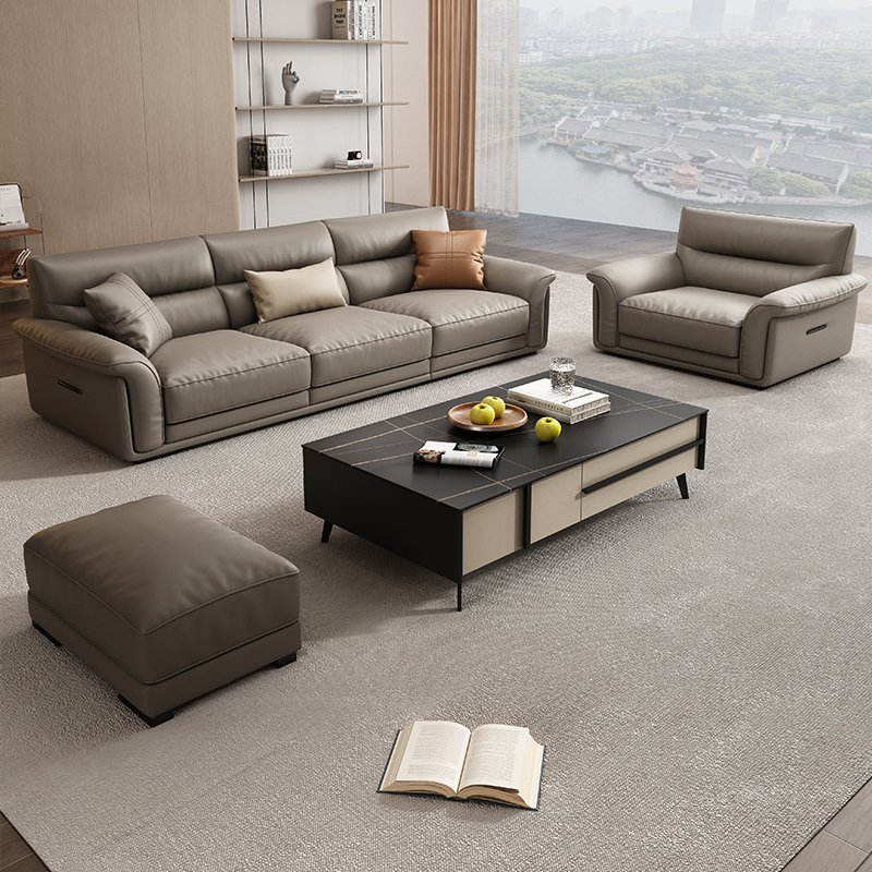 Italian Style Modern Genuine Leather Office Sofa for Living Room Hotel Bedroom School Apartment Home Office Villa