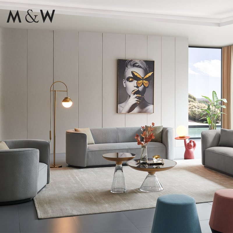 M&W High Quality modern office work waiting sofa set furniture for reception