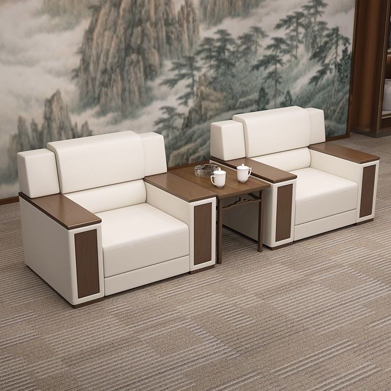 Office sofa reception Modern simple single office meeting guests to discuss sofa coffee table set combination