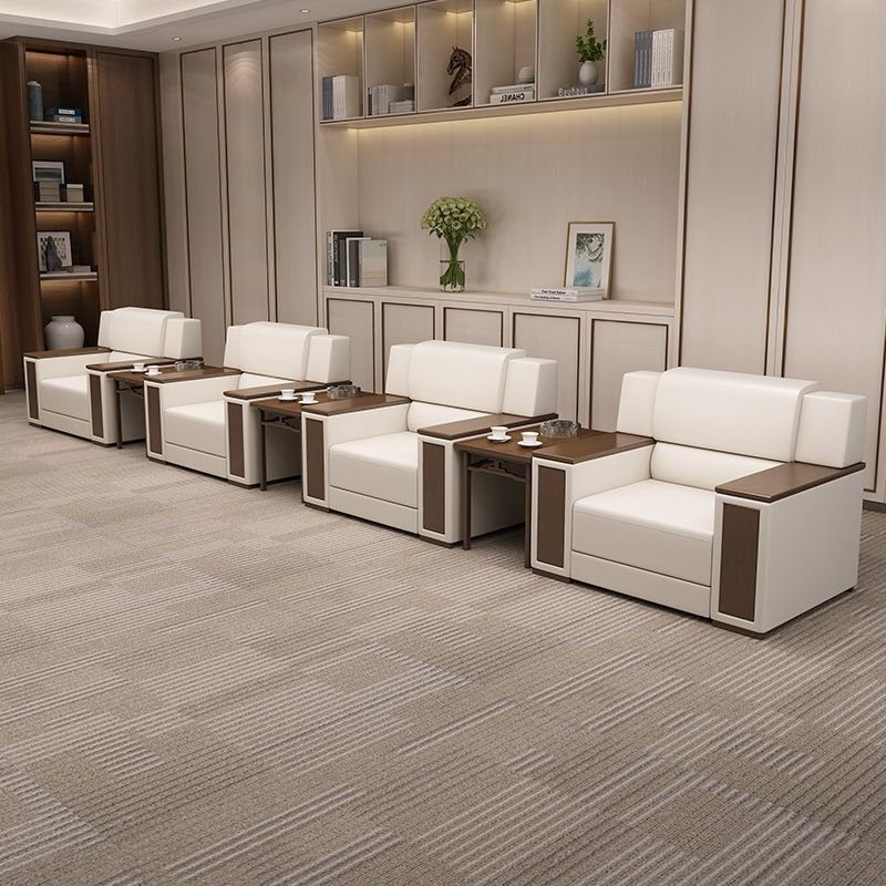 Office sofa reception Modern simple single office meeting guests to discuss sofa coffee table set combination