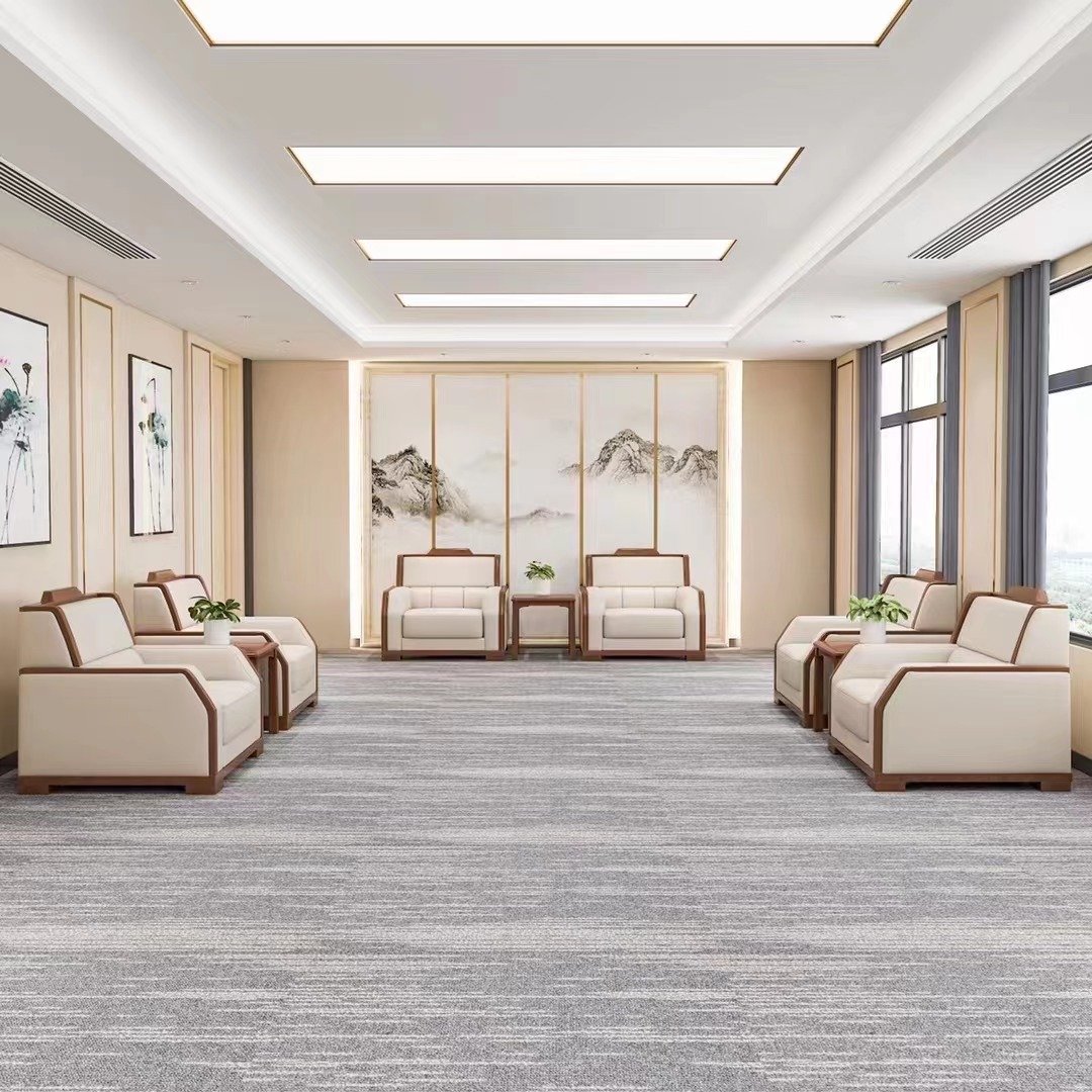 Office sofa reception Modern simple single office meeting guests to discuss sofa coffee table set combination