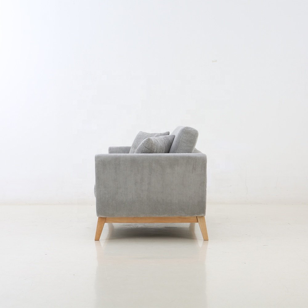 cord sofa couch deep wide wale 3 seater grey gray navy blue beige cream brown tan khaki orange black pink custom divan