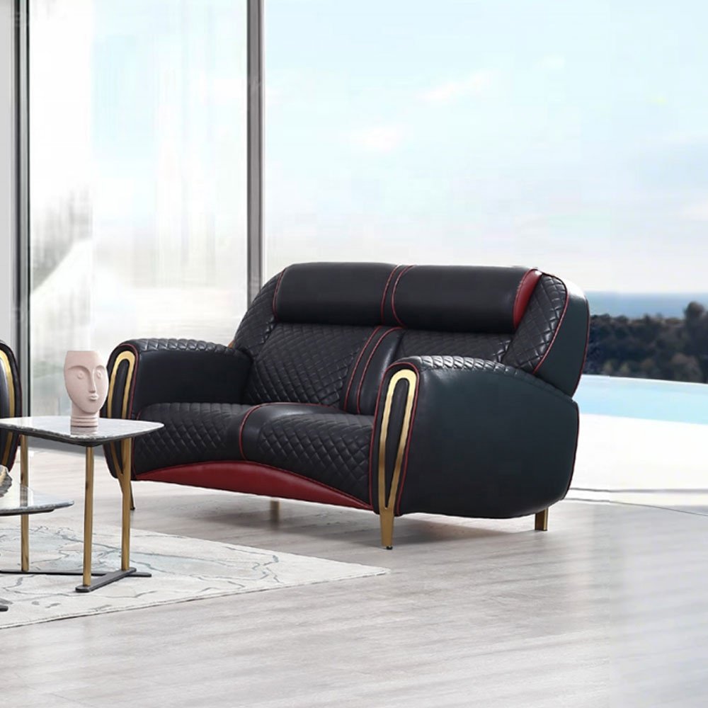 Modern Luxury High Grade 1+2+3 Full Leather Button Tufted Upholstered Sofa Set High Quality Bed for Living Room Furniture