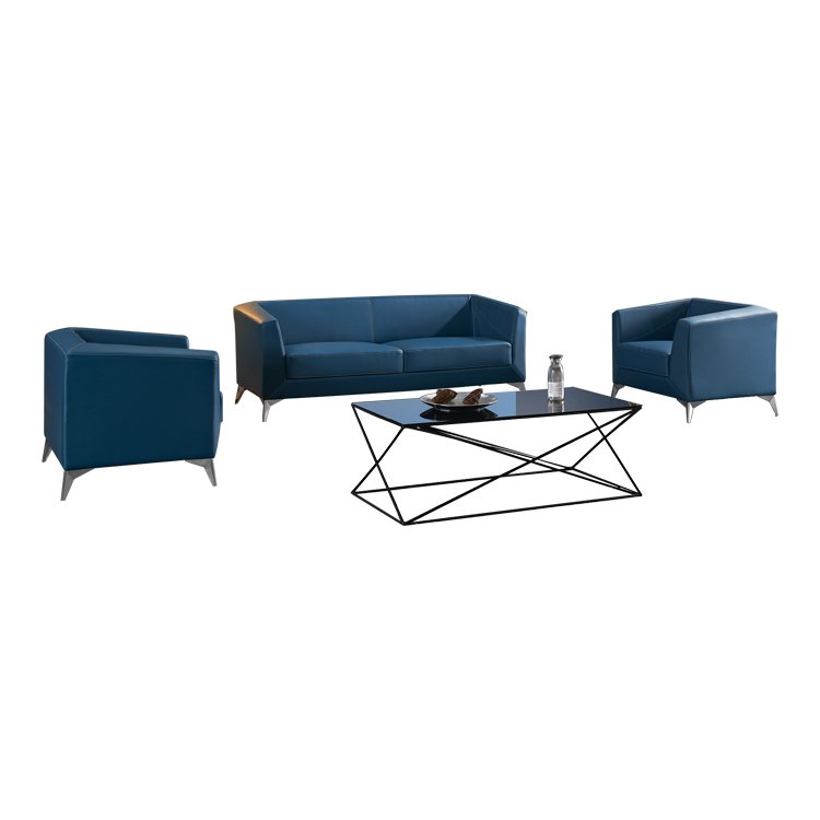 Dark Blue Classic Executive Best Sofa Set Leather Sofa Living Room Sofa (ZB-F605)