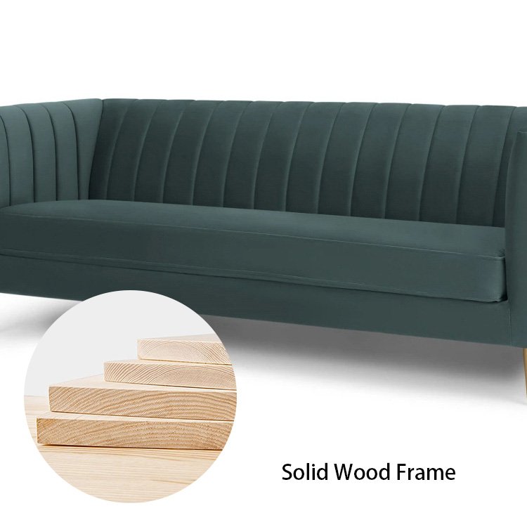 Luxury Lounge Modern Velveet Living Room Hotel Fabric Sofa Nordic Simple Solid Wood Frame Lounge Sectional Couch Sofa
