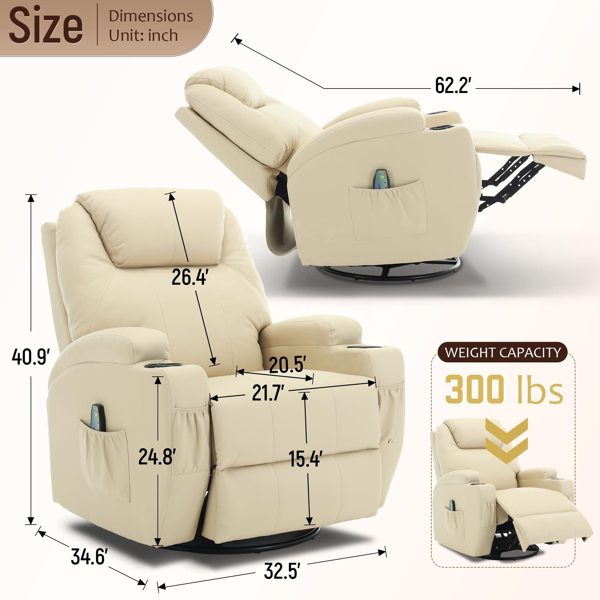Adjustable Leather Electric Recliner Sofa Luxury Home Theater Sofa for Vip Movie Room
