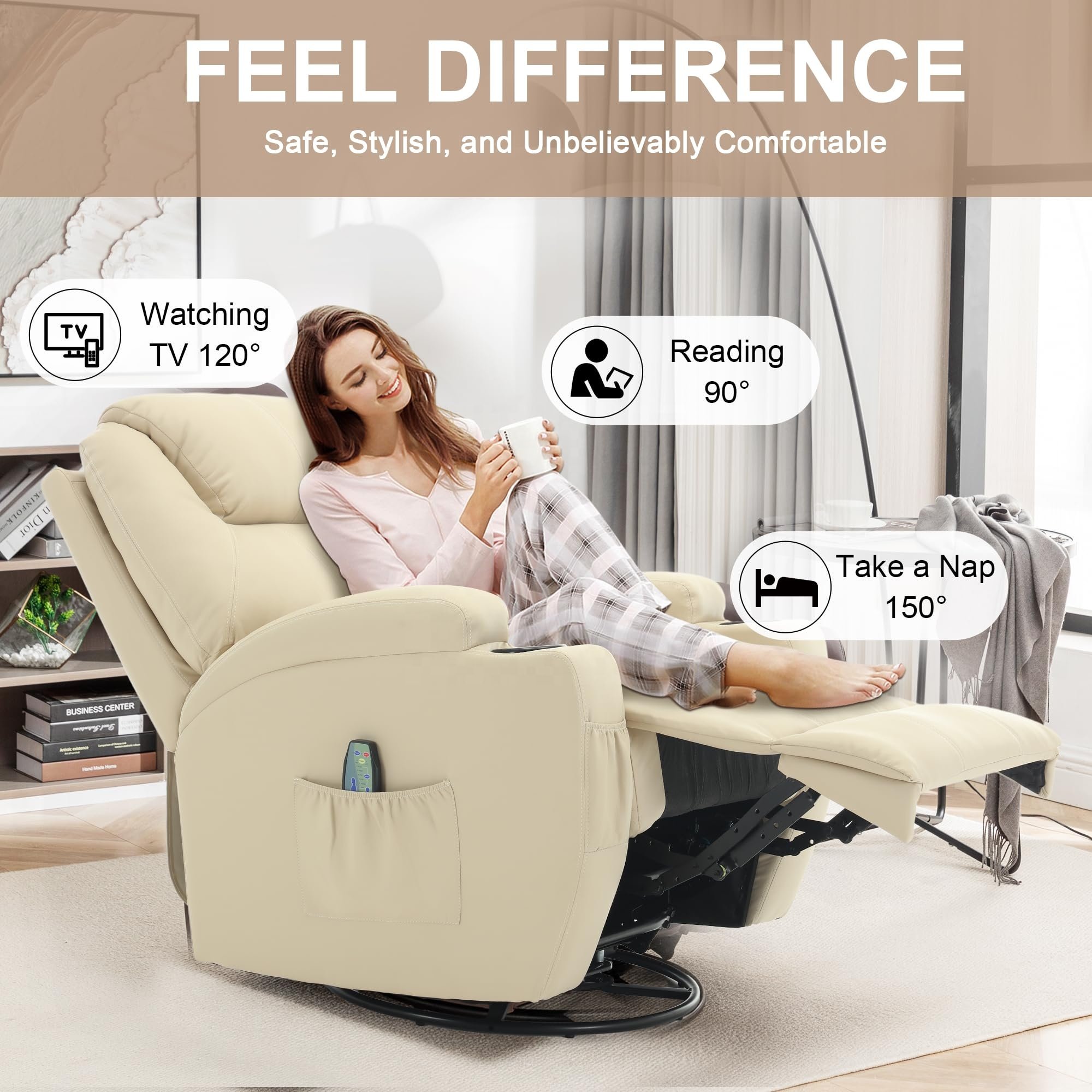 Adjustable Leather Electric Recliner Sofa Luxury Home Theater Sofa for Vip Movie Room