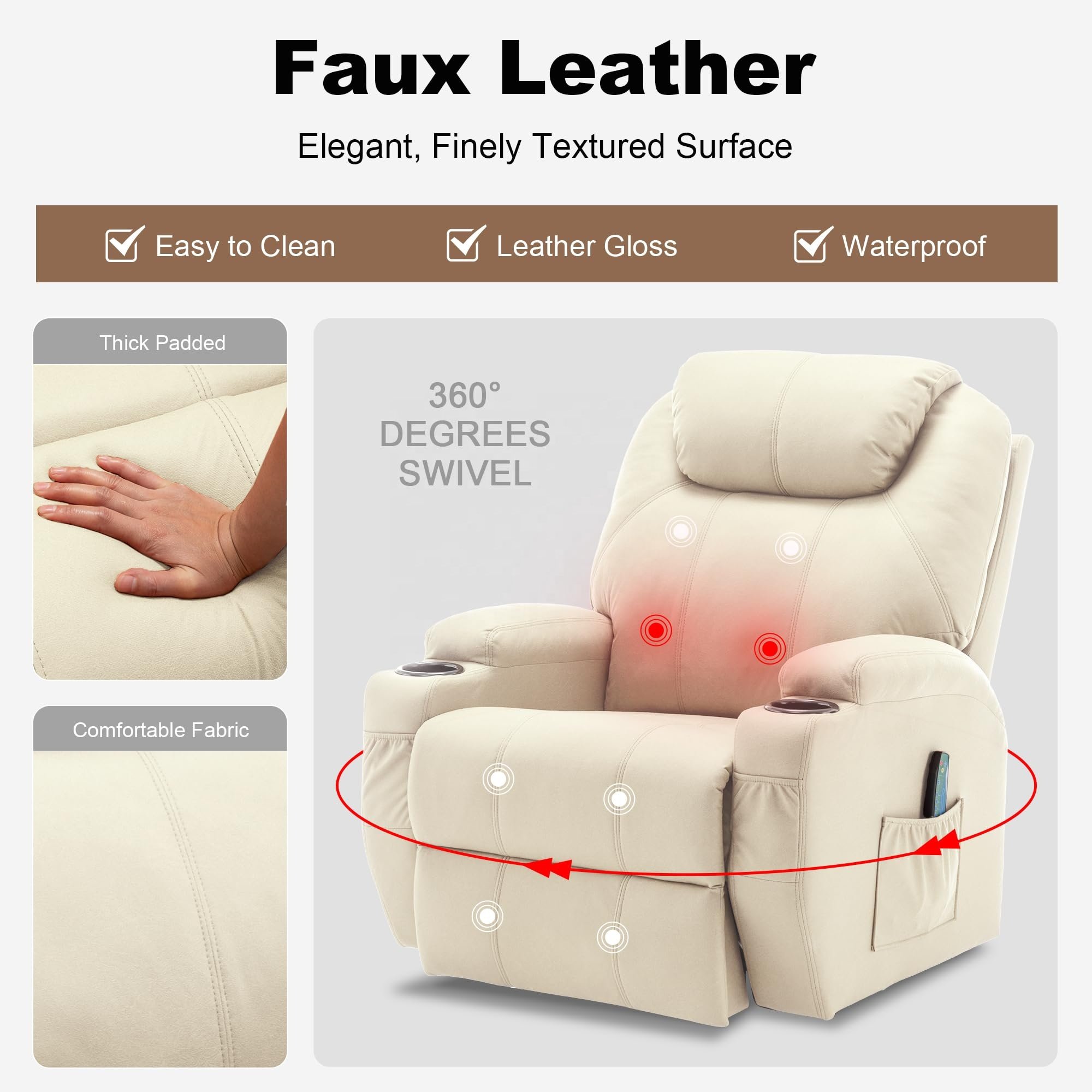 Adjustable Leather Electric Recliner Sofa Luxury Home Theater Sofa for Vip Movie Room