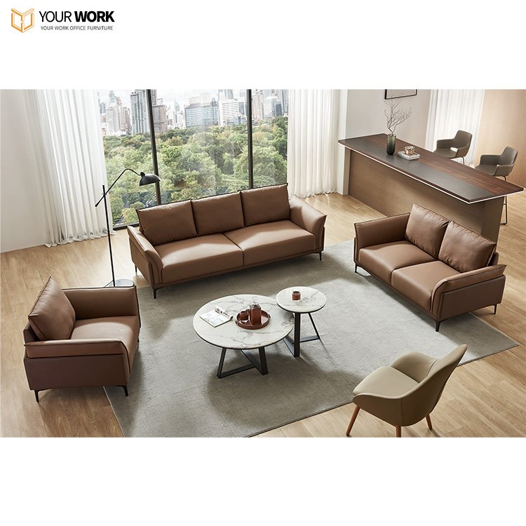 New Style living room couch Modular Design Contemporary Office Sofas 2 3 Seater Modern Leather Sofa Set