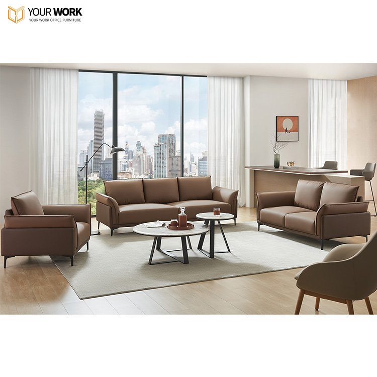 New Style living room couch Modular Design Contemporary Office Sofas 2 3 Seater Modern Leather Sofa Set