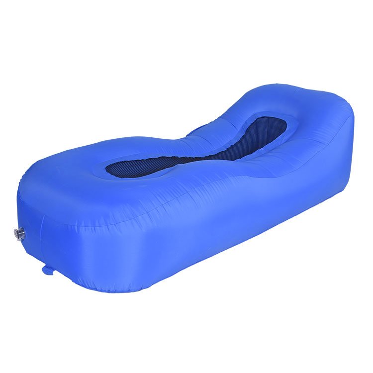 Ultralight Inflatable Camping Air Sofa Mat with with Built-in Pump, Lightweight Compact Sleeping Bed Best Inflatable Sofa Blue