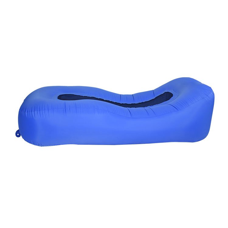 Ultralight Inflatable Camping Air Sofa Mat with with Built-in Pump, Lightweight Compact Sleeping Bed Best Inflatable Sofa Blue