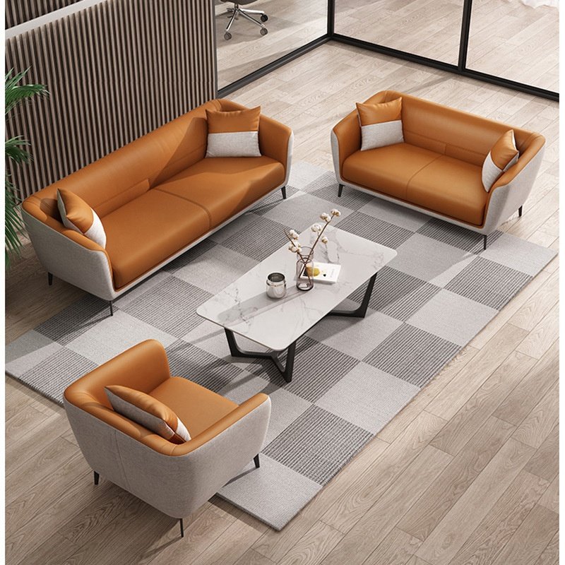 Office sofa reception area single-seat commercial leisure small business reception coffee table office sofas