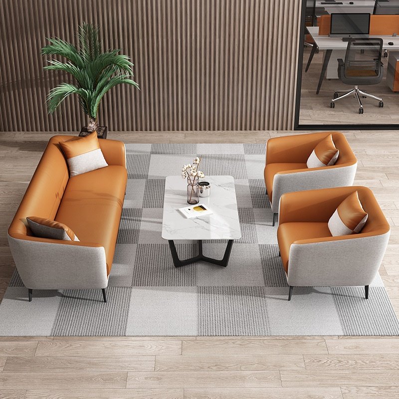 Office sofa reception area single-seat commercial leisure small business reception coffee table office sofas