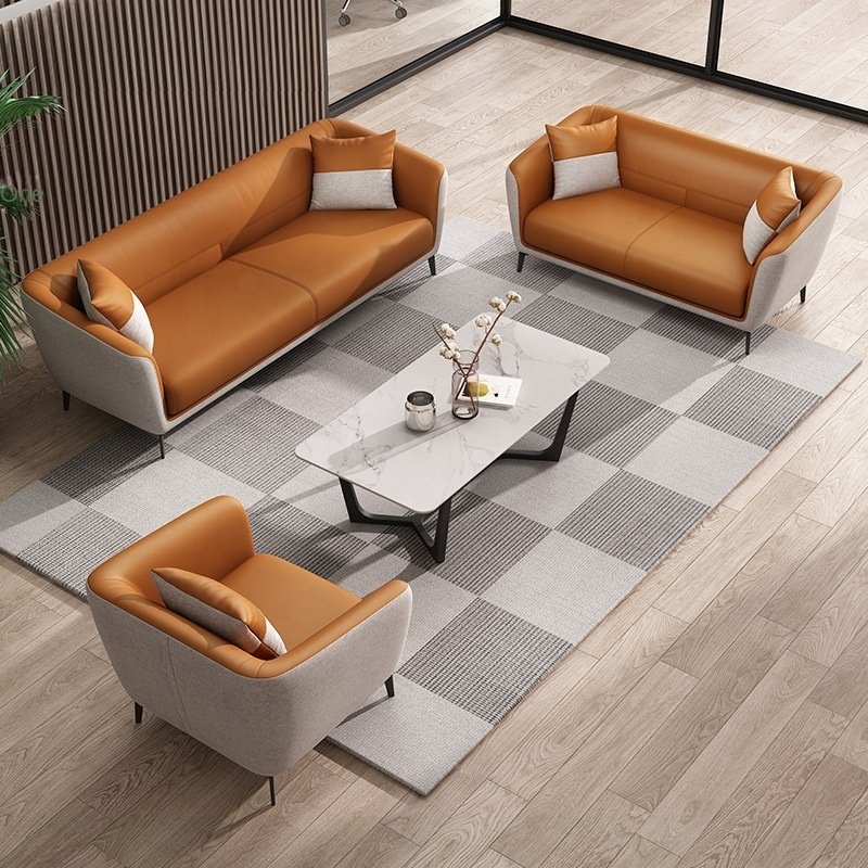 Office sofa reception area single-seat commercial leisure small business reception coffee table office sofas
