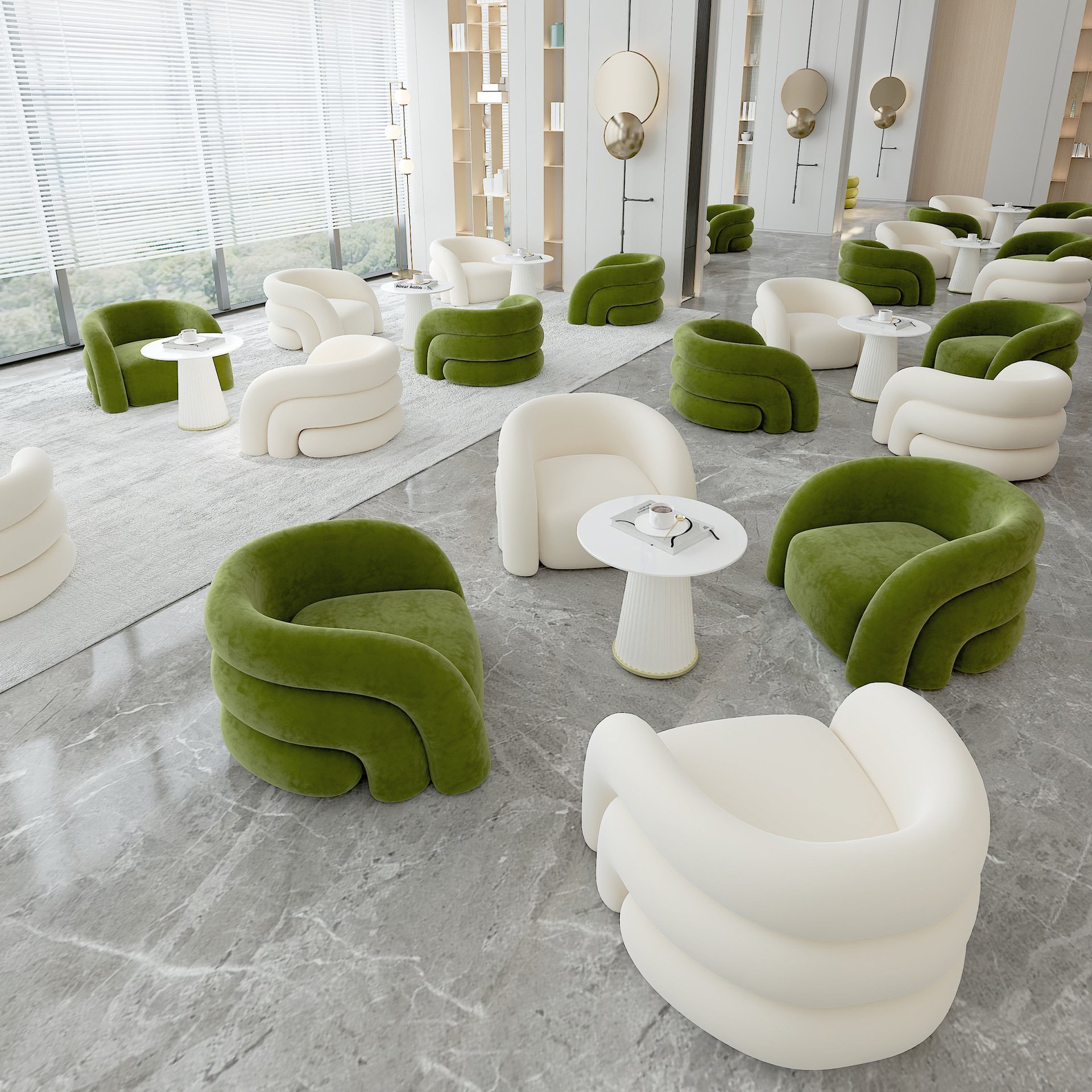 Modern Light Luxury Office Negotiation Sofa Coffee Table Cream Wind Office Meeting Simple Selling Lazy Sofa